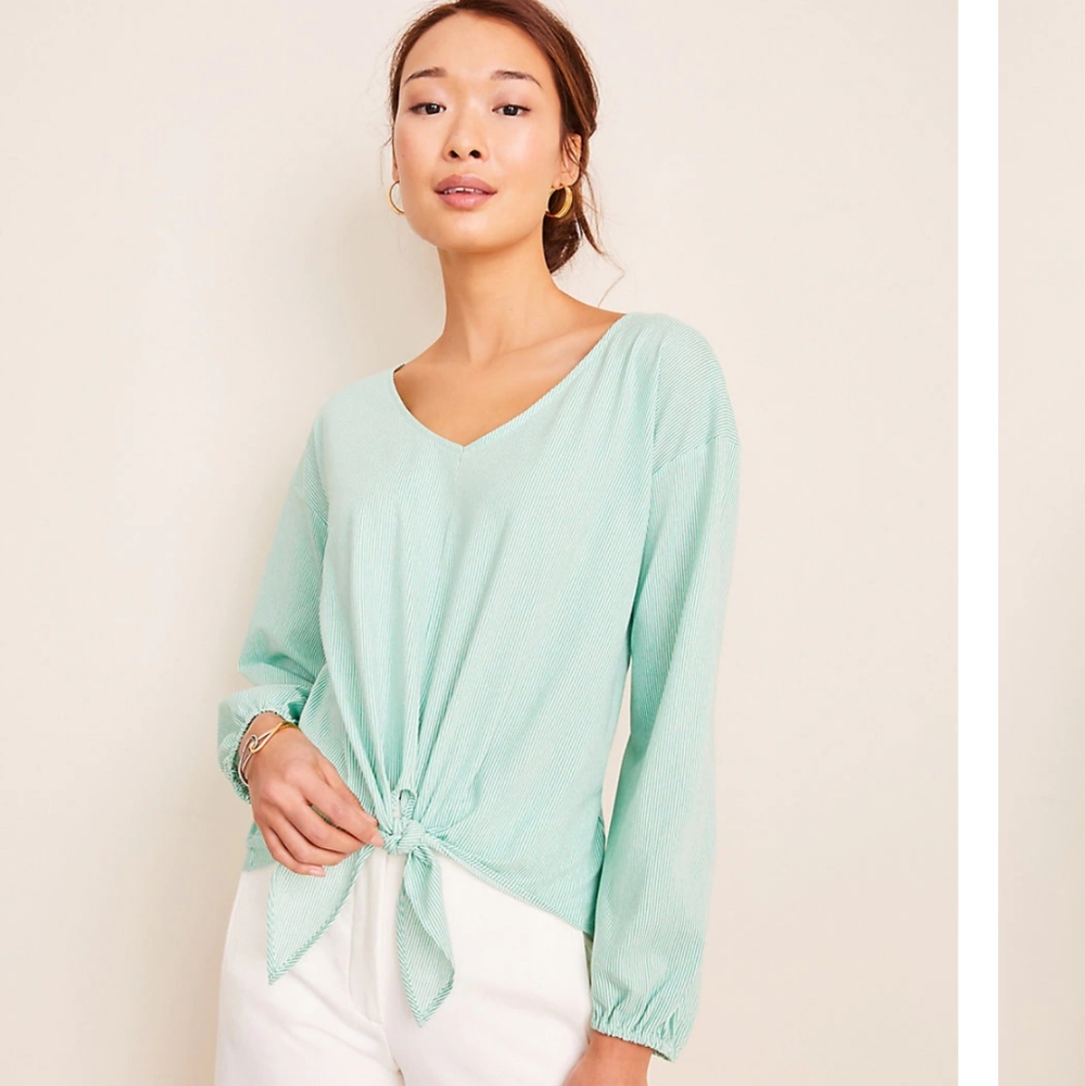Ann Taylor tie front top